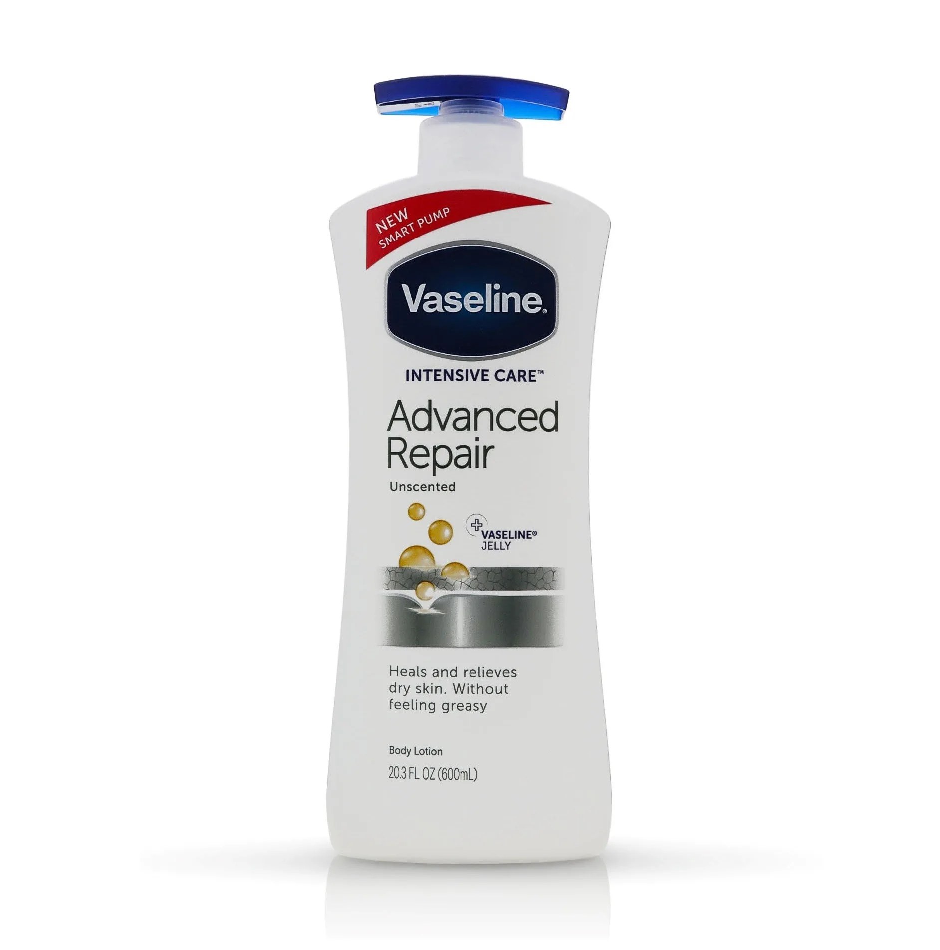 لوسیون ترمیم کننده وازلین سفید حجم 600 میل vaseline advanced repair body lotion