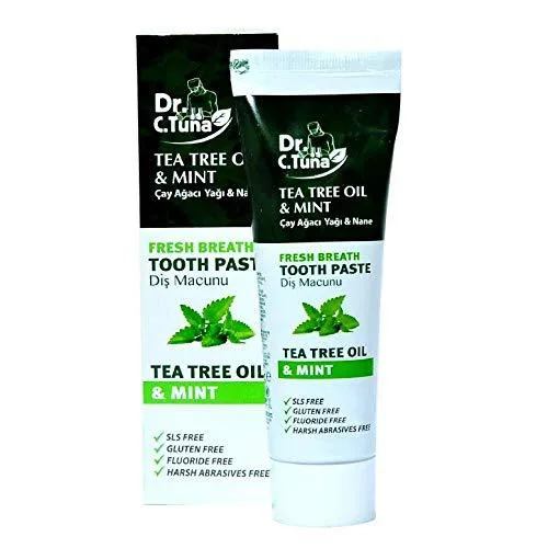 خمیر دندان گیاهی دکتر سی تونا فارماسی حاوی درخت چای و نعنا Tea Tree & Mint