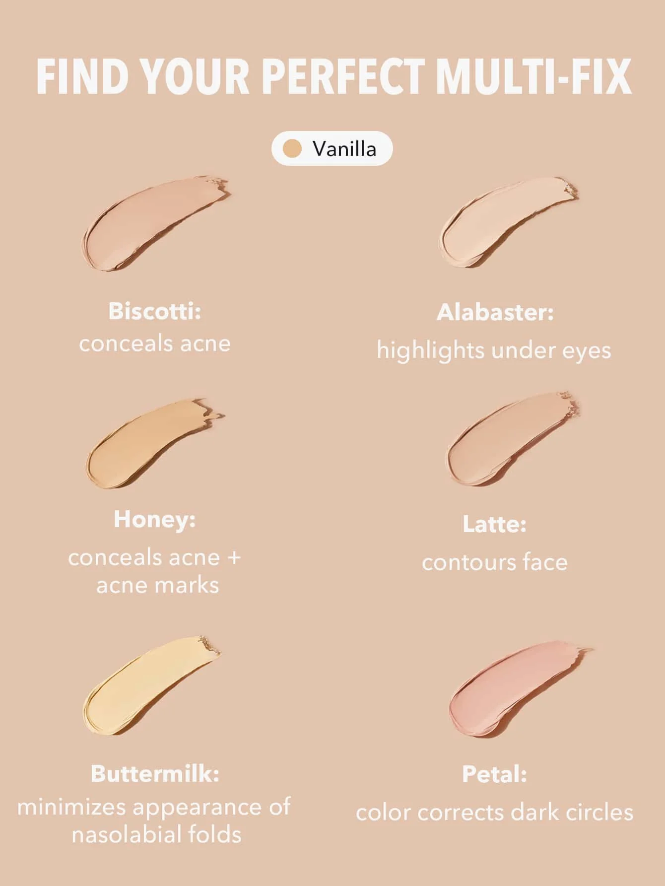 پالت کانسیلر شیگلم اصلاح کننده رنگ vanilla