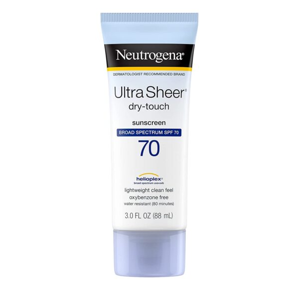 ضد آفتاب فاقد چربی نیتروژینا غیر کومودون زا Ultra Sheer Dry-Touch Spf 70