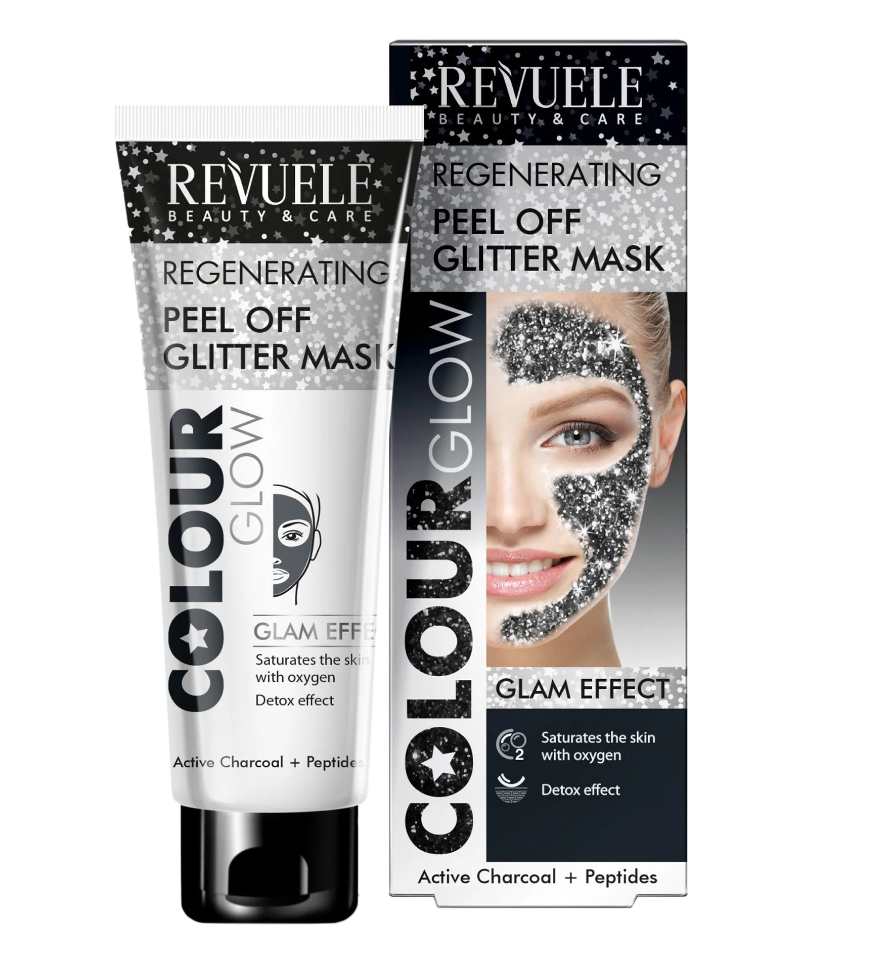 ماسک صورت پیلاف گلیتری ذغال فعال ریول مدل active charcol