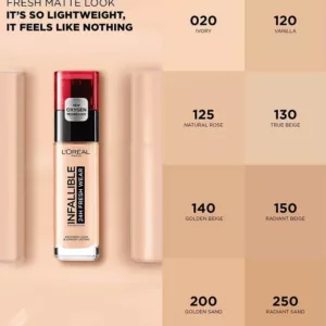 کرم پودر لوریل اینفالیبل 36 ساعته لورآل (لوریل) Loreal INFAILLIBLE FRESH WEAR