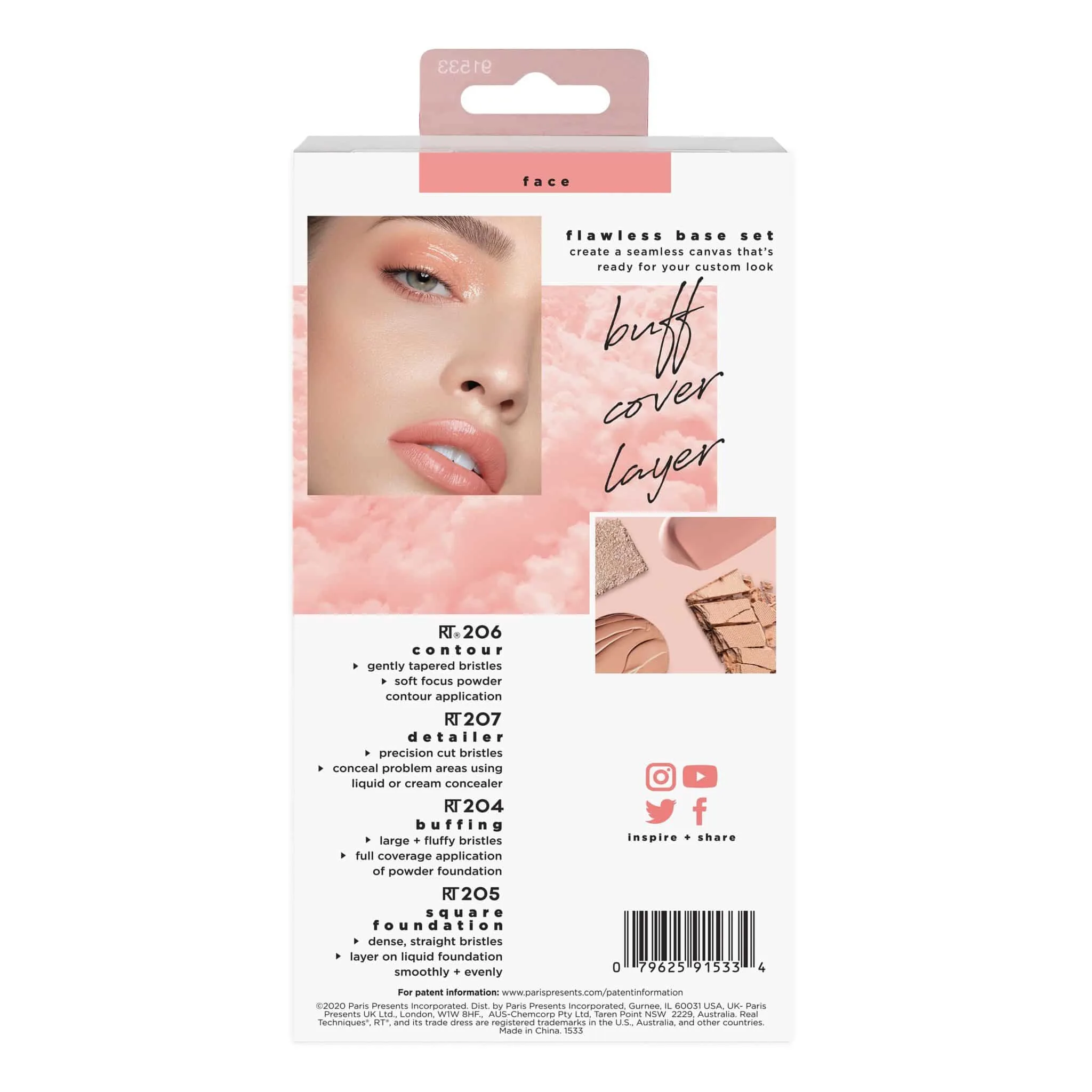 ست 4 عددی ریل تکنیک مناسب میکاپ صورت به همراه پایه کد 91533