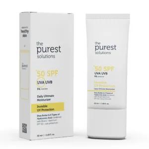 کرم ضد آفتاب بی رنگ پیورست سولوشن رطوبت رسان حاوی SPF50