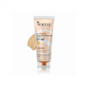 ضد آفتاب رنگی بژ روشن سی گل مناسب پوست نرمال تا چرب SPF 60