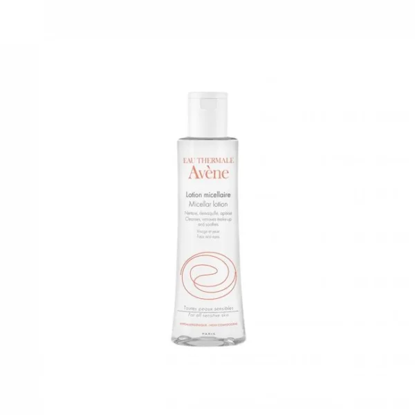 میسلار واتر آرایش پاک کن اون مناسب صورت و چشم و انواع پوست حتی حساس 200میل Avene Micellar Lotion