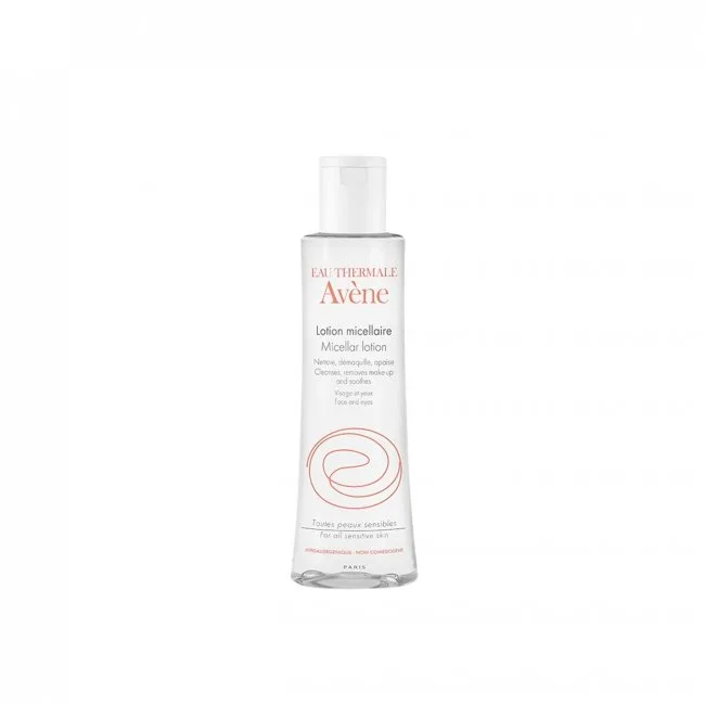 میسلار واتر آرایش پاک کن اون مناسب صورت و چشم و انواع پوست حتی حساس 200میل Avene Micellar Lotion
