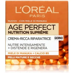 کرم روز بازسازی کننده و ضد چروک لورآل +60 age perfect crema ricca giorno