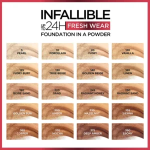 کرم پودر لوریل اینفالیبل 36 ساعته لورآل (لوریل) Loreal INFAILLIBLE FRESH WEAR