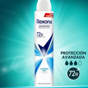 اسپری بدن ضد تعریق رکسونا 72H ساعته Cotton Dry Rexona