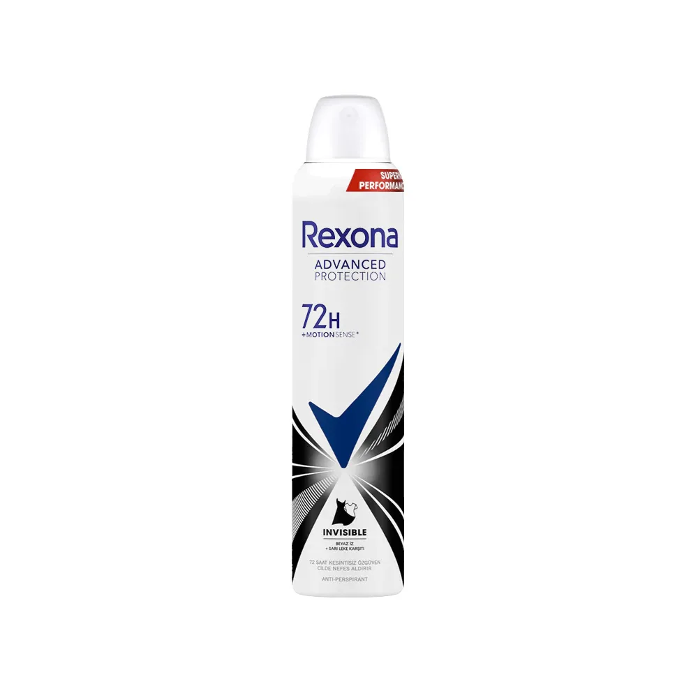 اسپری بدن ضد تعریق رکسونا ۷۲H ساعته بدون رد سفیدی Rexona Invisible
