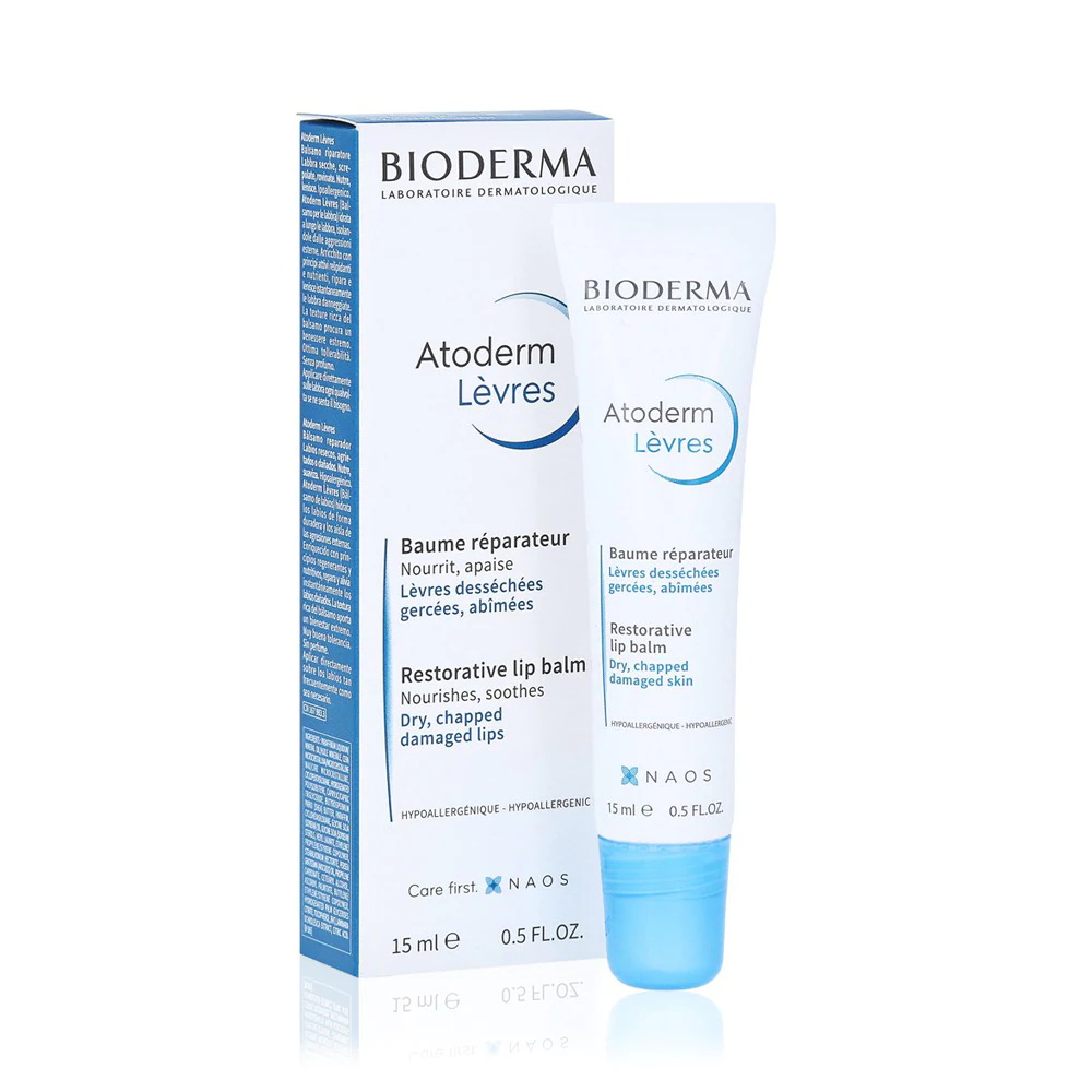 بالم لب کرمی اتودرم بایودرما مناسب لب های خشک و آسیب دیده مرطوب کننده تسکین دهنده bioderma Atoderm lèvres
