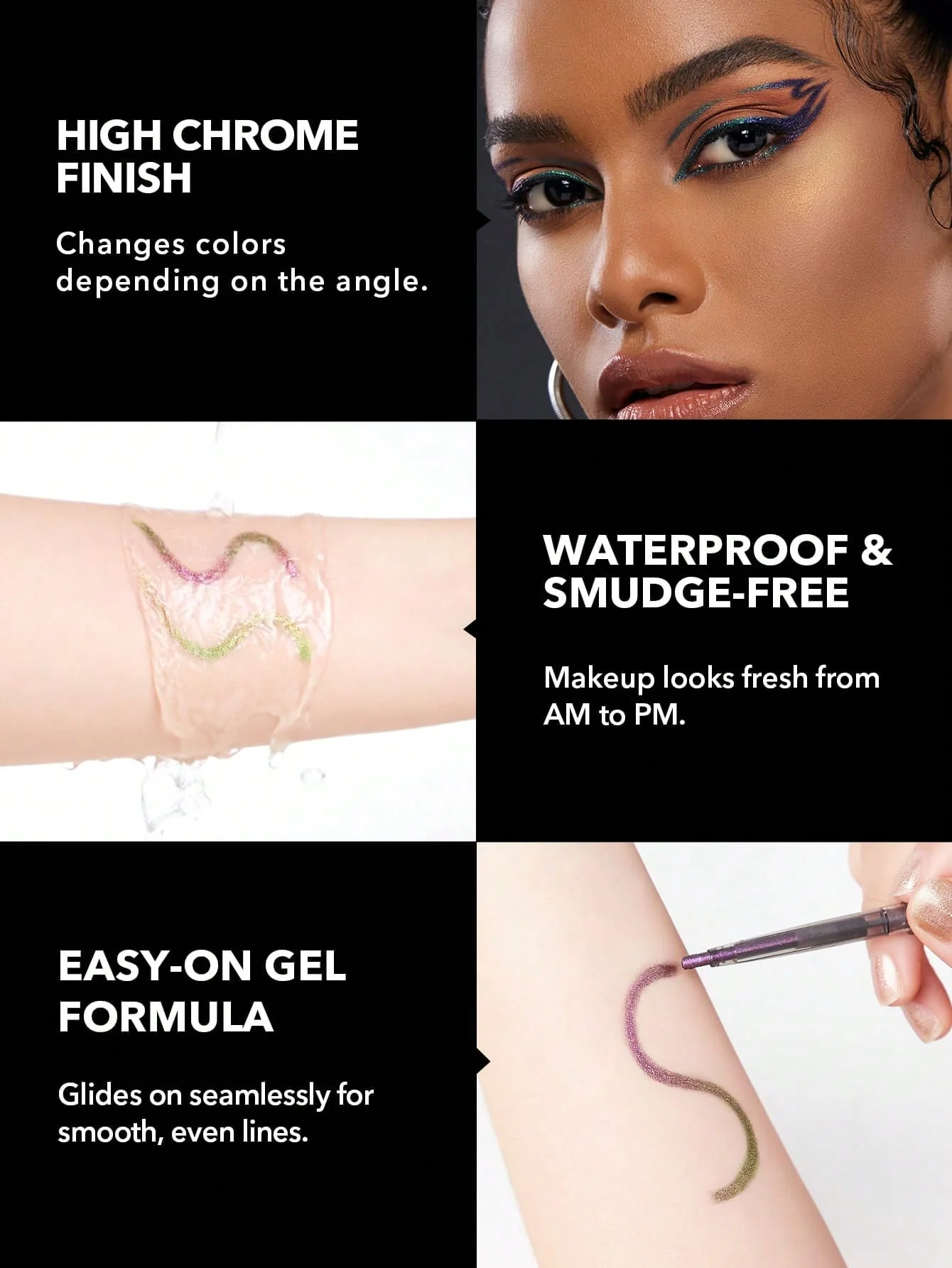 خط چشم ژلی رنگی شیگلم کروماتیک کروم زون VERTIGO CHROMA ZONE