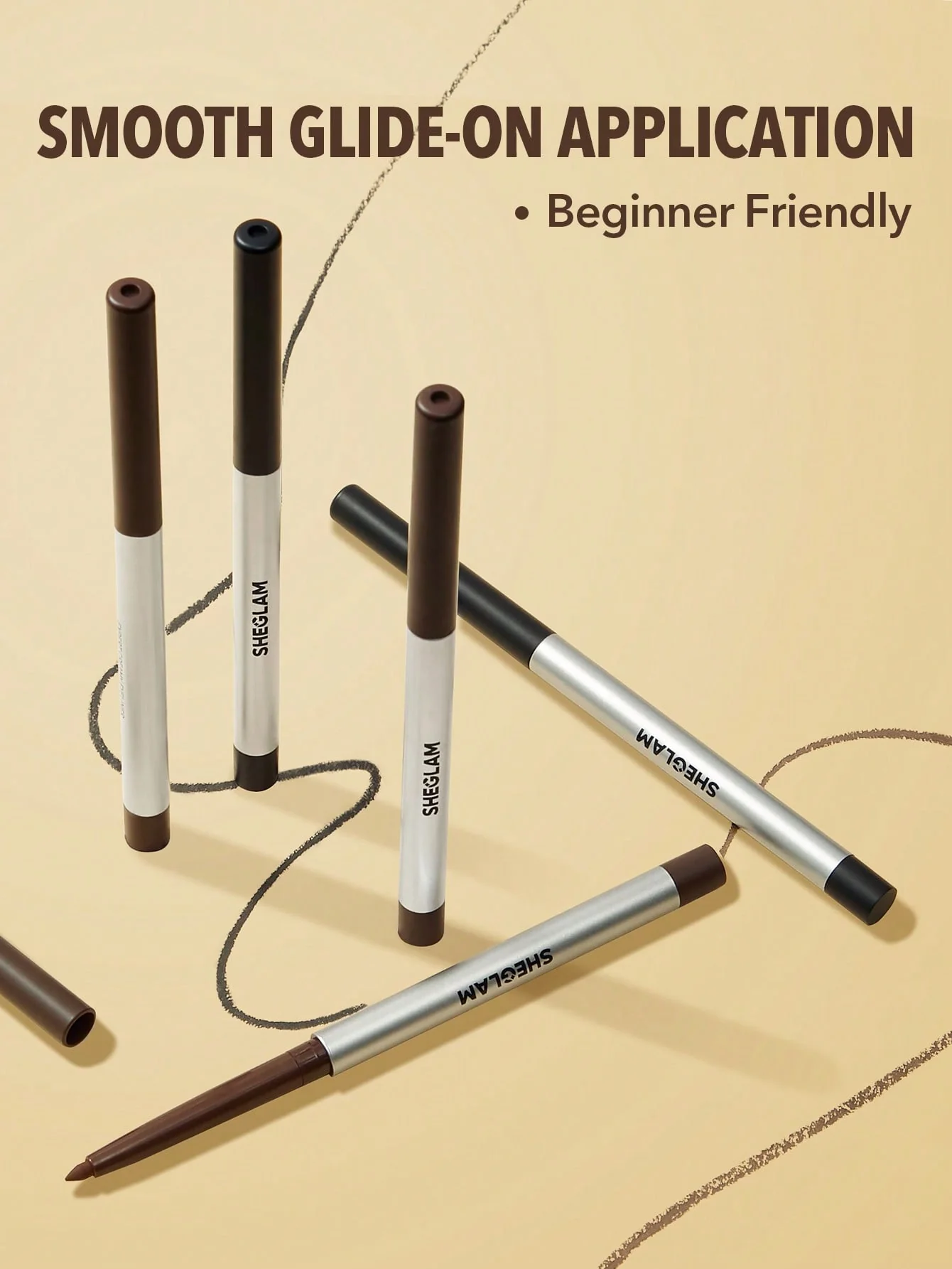 خط چشم کرمی پیچی شیگلم ضد آب گیاهی حرفه ای قهوه ای (کد3005) On-Line Creamy Eyeliner - Brown