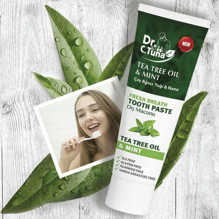 خمیر دندان گیاهی دکتر سی تونا فارماسی حاوی درخت چای و نعنا Tea Tree & Mint