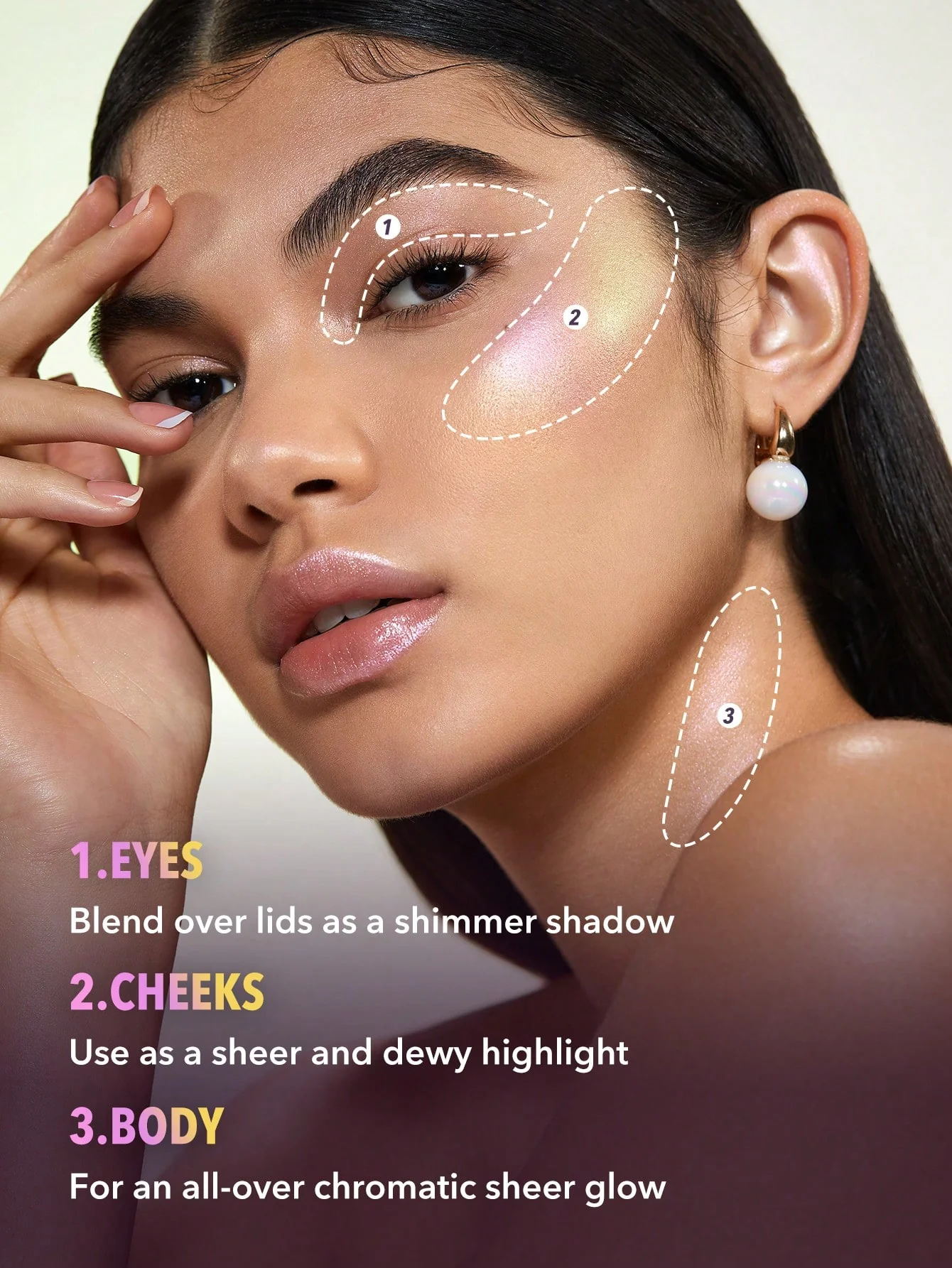 هایلایتر کروماتیک شیگلم موجود در سه رنگ GLOW BLOOM CHROMA