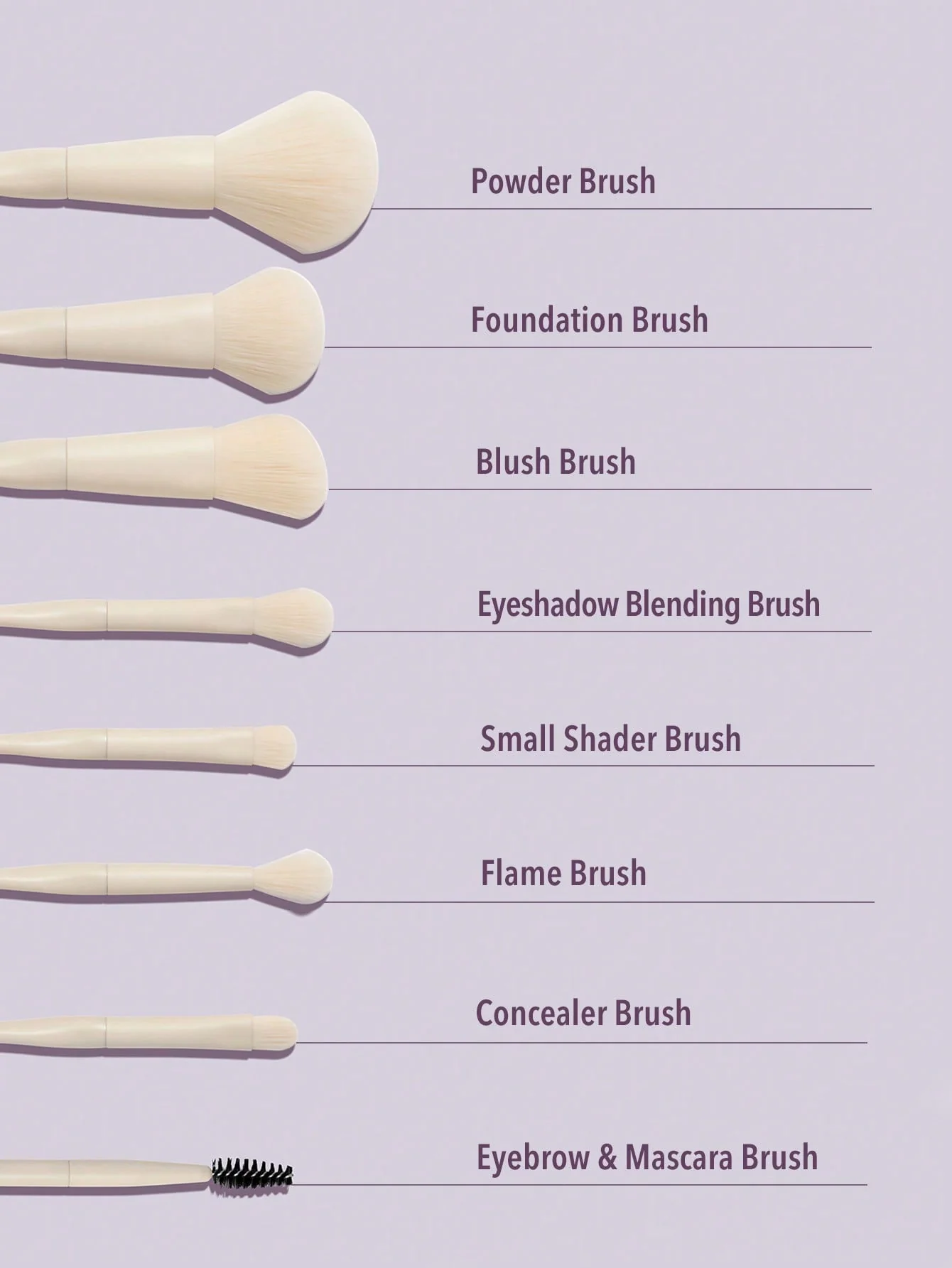 ست براش 8 تیکه شیگلم مدل pro core brush kit