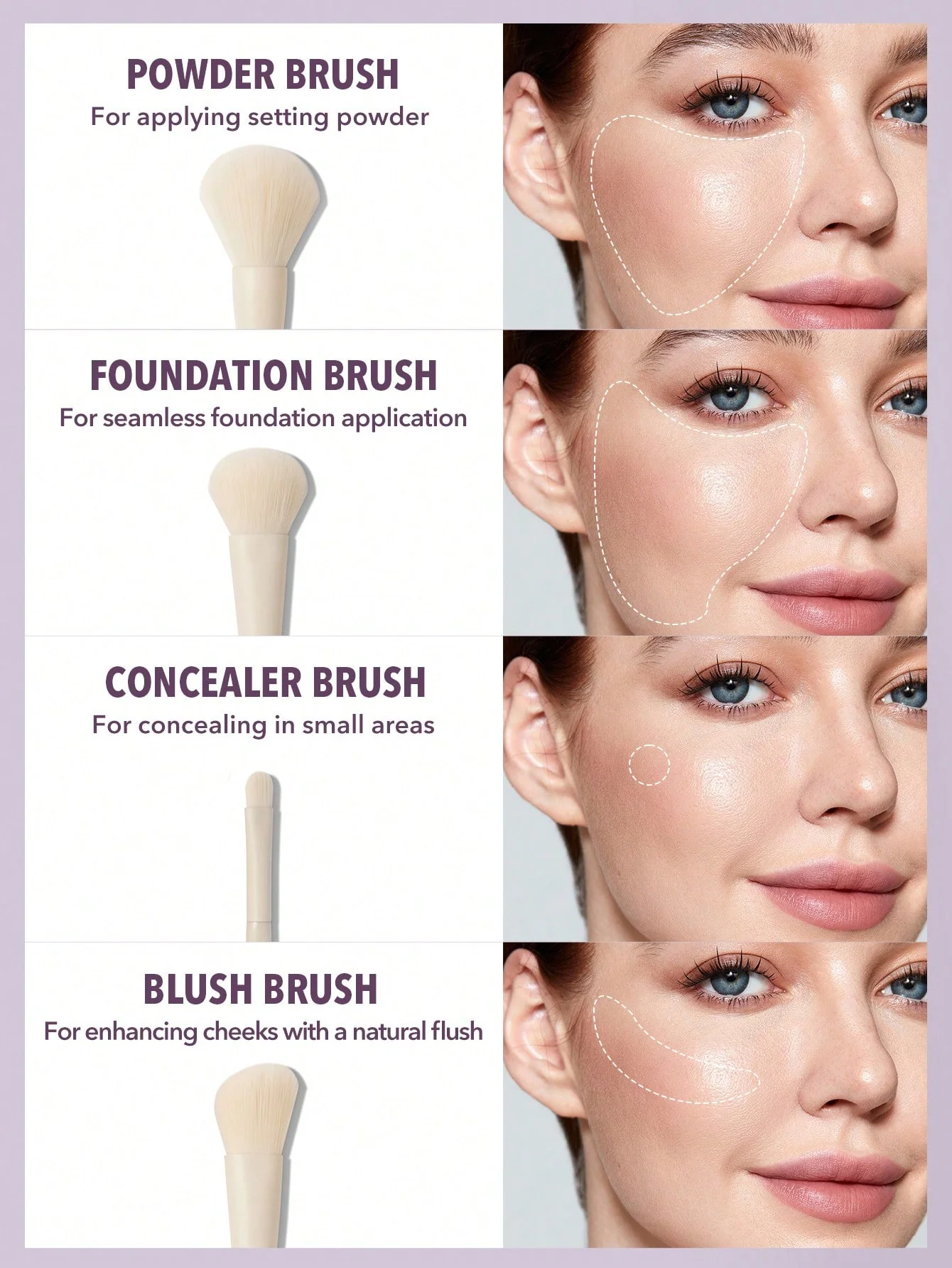 ست براش 8 تیکه شیگلم مدل pro core brush kit