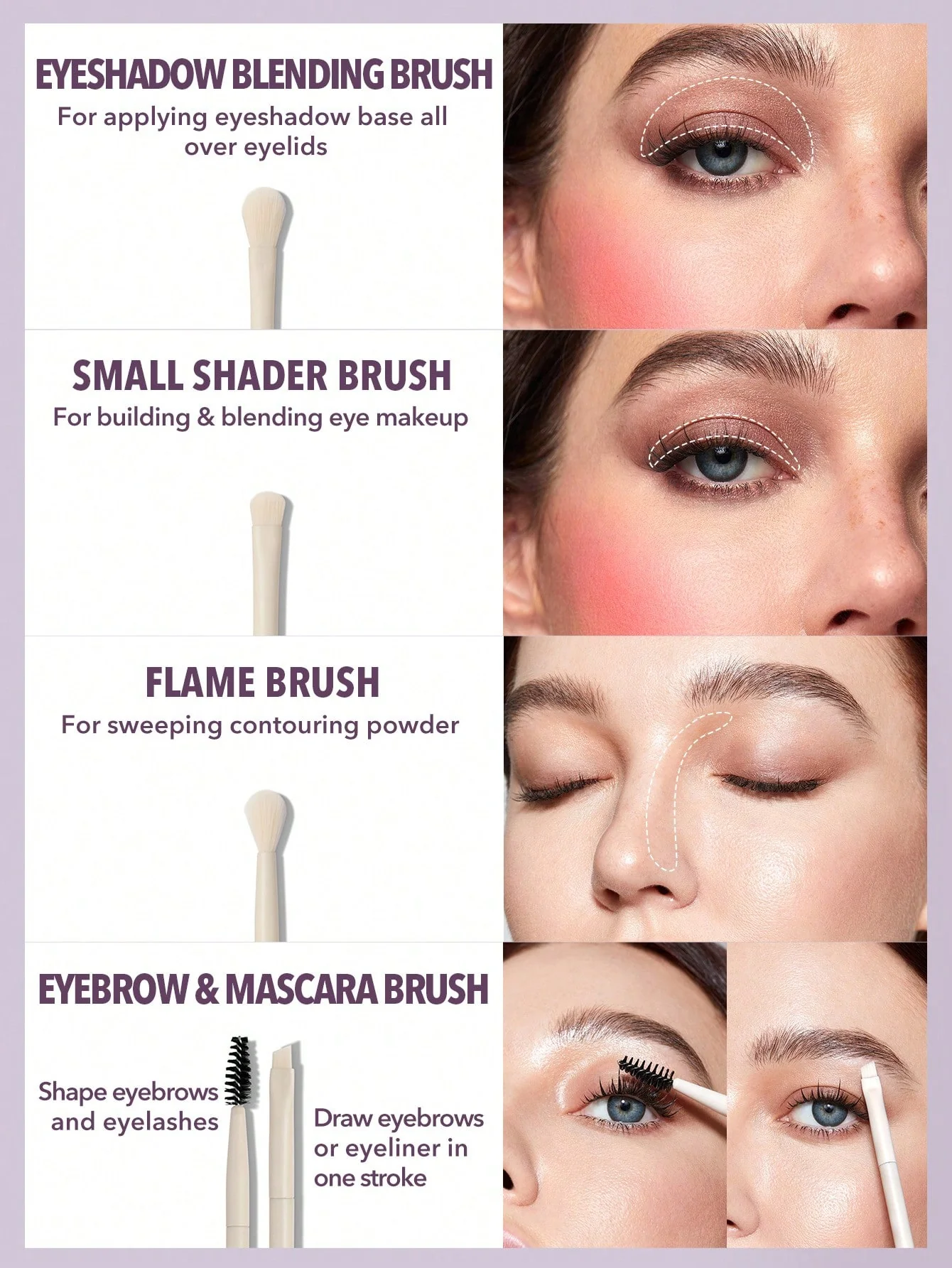 ست براش 8 تیکه شیگلم مدل pro core brush kit
