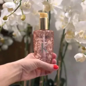 سرم مو الکسیر التایم گل رز کراستاس درخشان کننده ضد موخوره ترمیم کننده محافظت حرارت  Kerastase Elixir Ultime L'Huile Rose