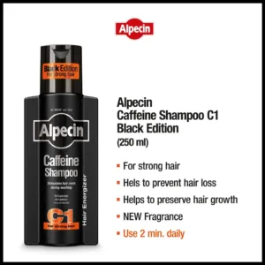 شامپو آلپسین مشکی اصل ضد ریزش بلک ادیشن Alpecin C1 Black Edition