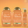 شامپو زردچوبه طلایی اوجی ایکس با عصاره شیر تغذیه کننده موها تحریک کننده رشد موها OGX Strength Length + Golden Turmeric Shampoo 5