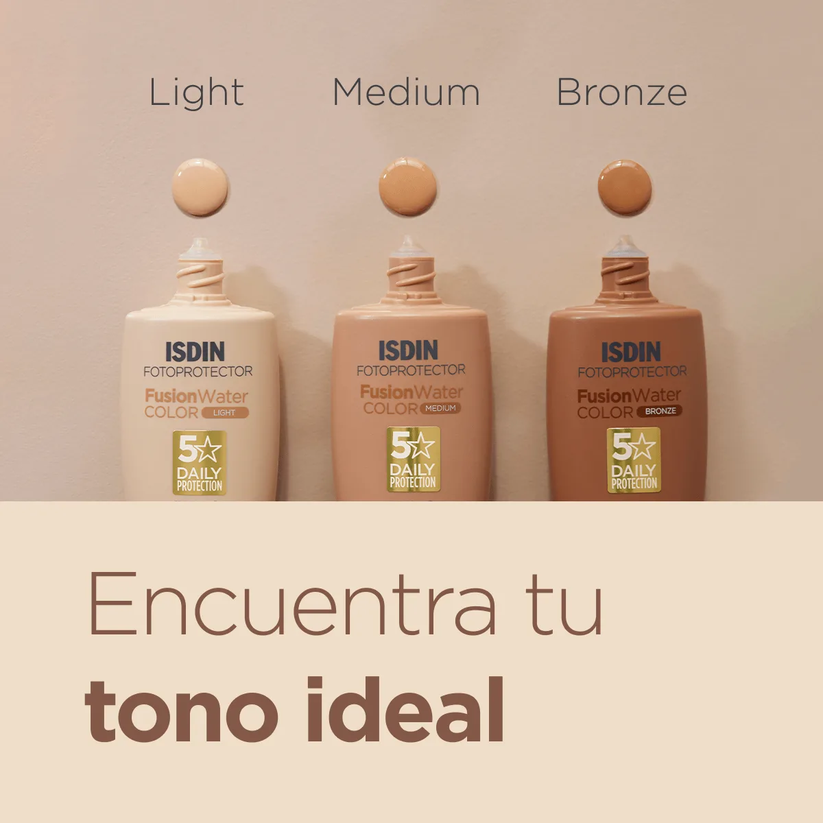 ضد آفتاب رنگی لایت LIGHT ایزدین فیوژن واتر ISDIN Fusion Water Color