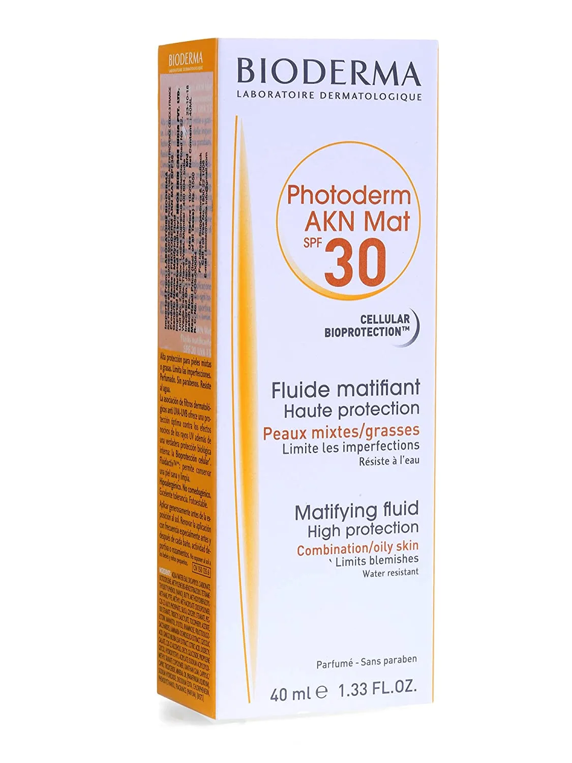 ضد آفتاب فلوئیدی AKN Mat بایودرما بی رنگ SPF 30 ضد لک و ضد جوش