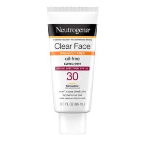 ضد آفتاب نیتروژینا پوست مستعد آکنه فاقد چربی و غیر کومودون زا clear face SPF30