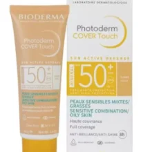 کرم ضد آفتاب رنگی بایودرما مدل cover touch ماینرال مناسب پوست مختلط تا چرب و حساس spf50