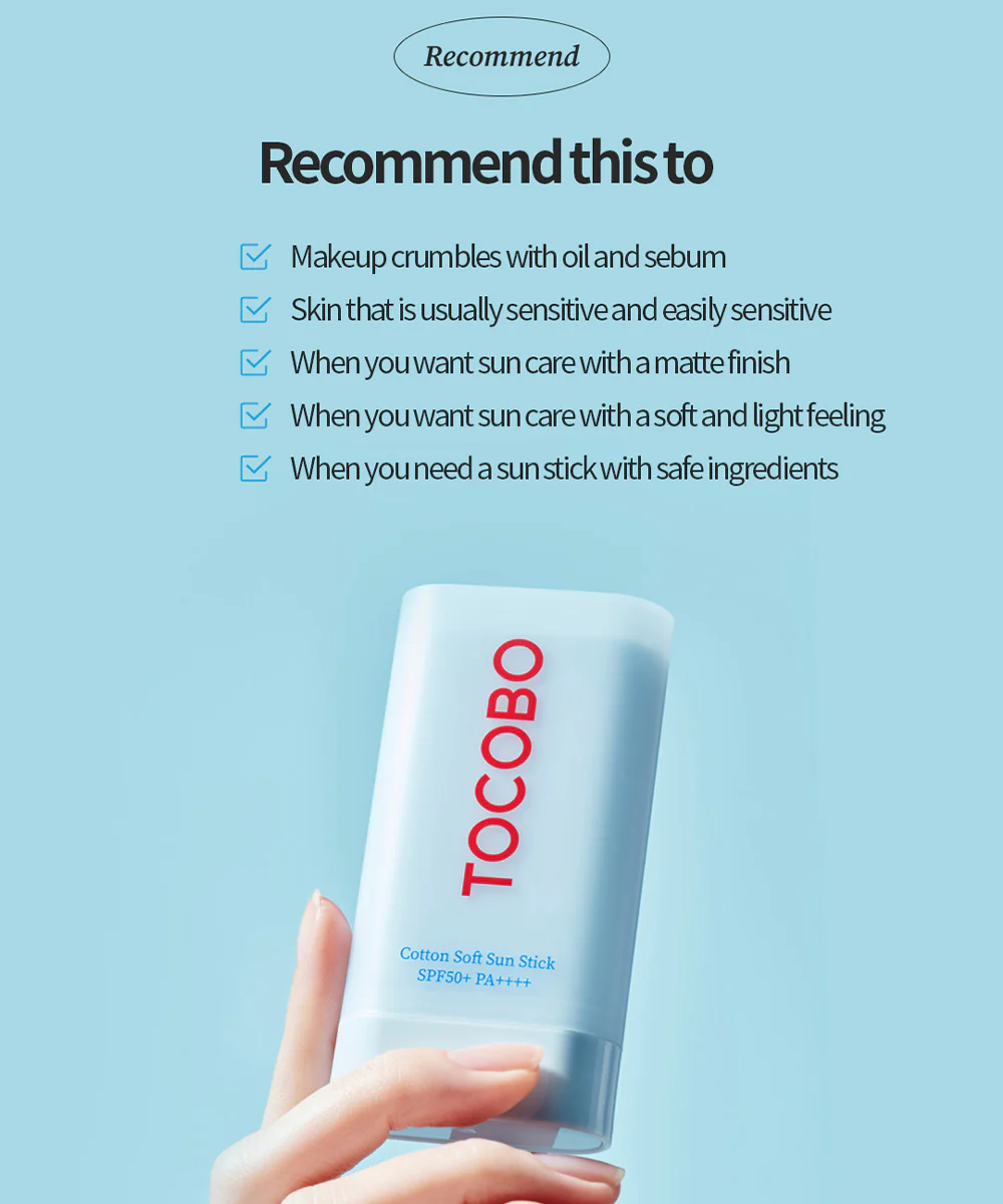 ضدآفتاب استیکی توکوبو کره جنوبی اورجینال SPF50 حاوی عصاره پنبه ++++PA