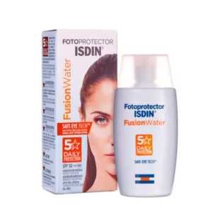 ضدآفتاب ایزدین بی رنگ فیوژن واتر مناسب صورت و دور چشم SPF50