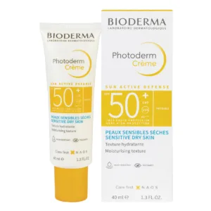 کرم ضد آفتاب بی رنگ بایودرما فتودرم پوست حساس و خشک SPF50 (جعبه کاغذی کمی آسیب دیده)