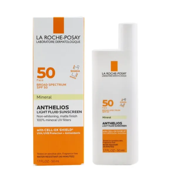 ضدآفتاب بی رنگ لاروش پوزای ضدپیری مینرال پوست حساس 50میل SPF50