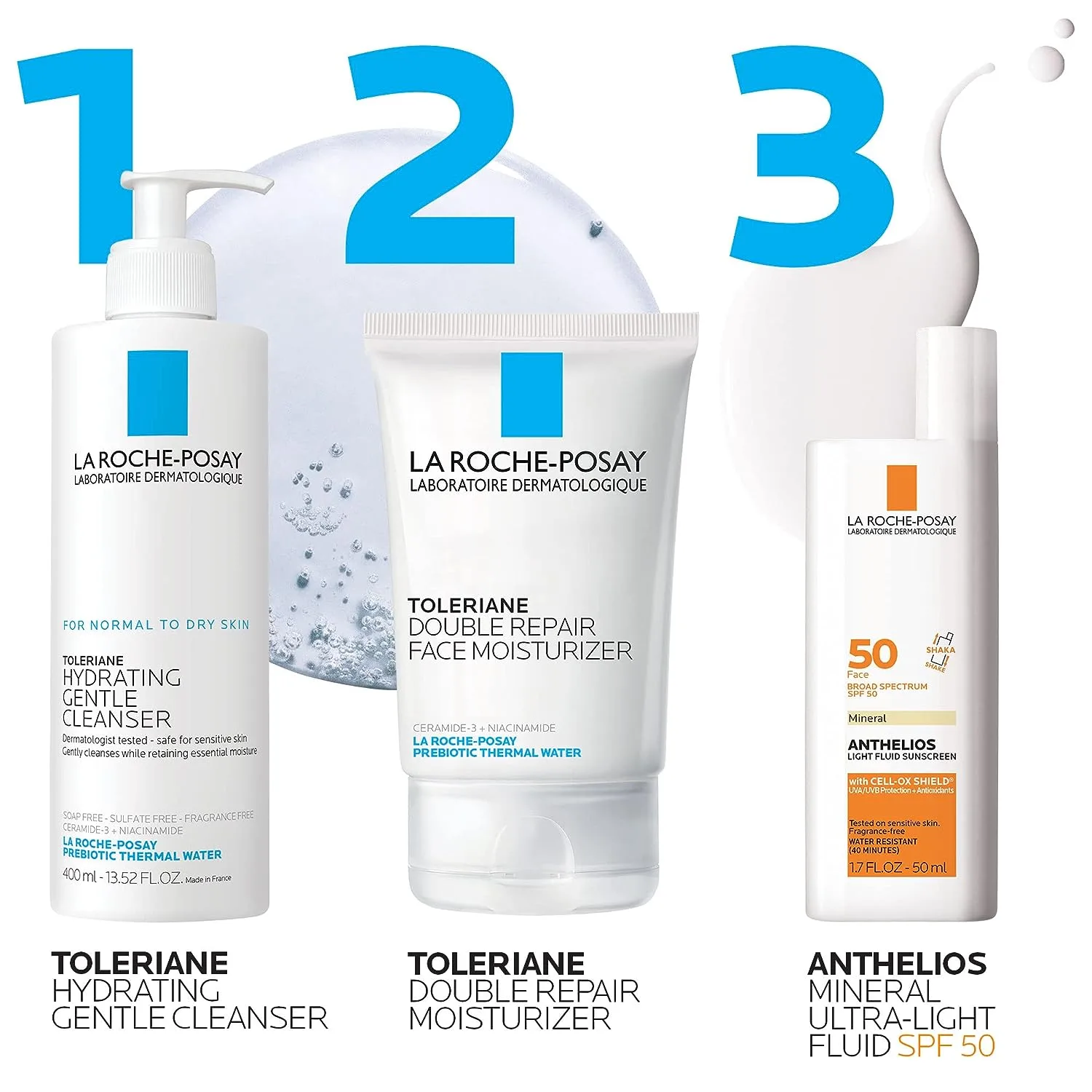 ضدآفتاب بی رنگ لاروش پوزای ضدپیری مینرال پوست حساس 50میل SPF50