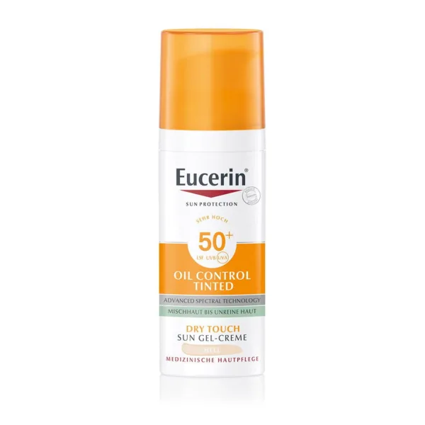 ضدآفتاب رنگی اوسرین ژل کرم مات بدون چربی Hell Clraro کم رنگ Tinted Light SPF50
