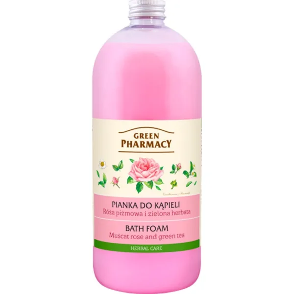 فوم و کف حمام گرین فارماسی حاوی عصاره گل رز و چای سبز 1000میل