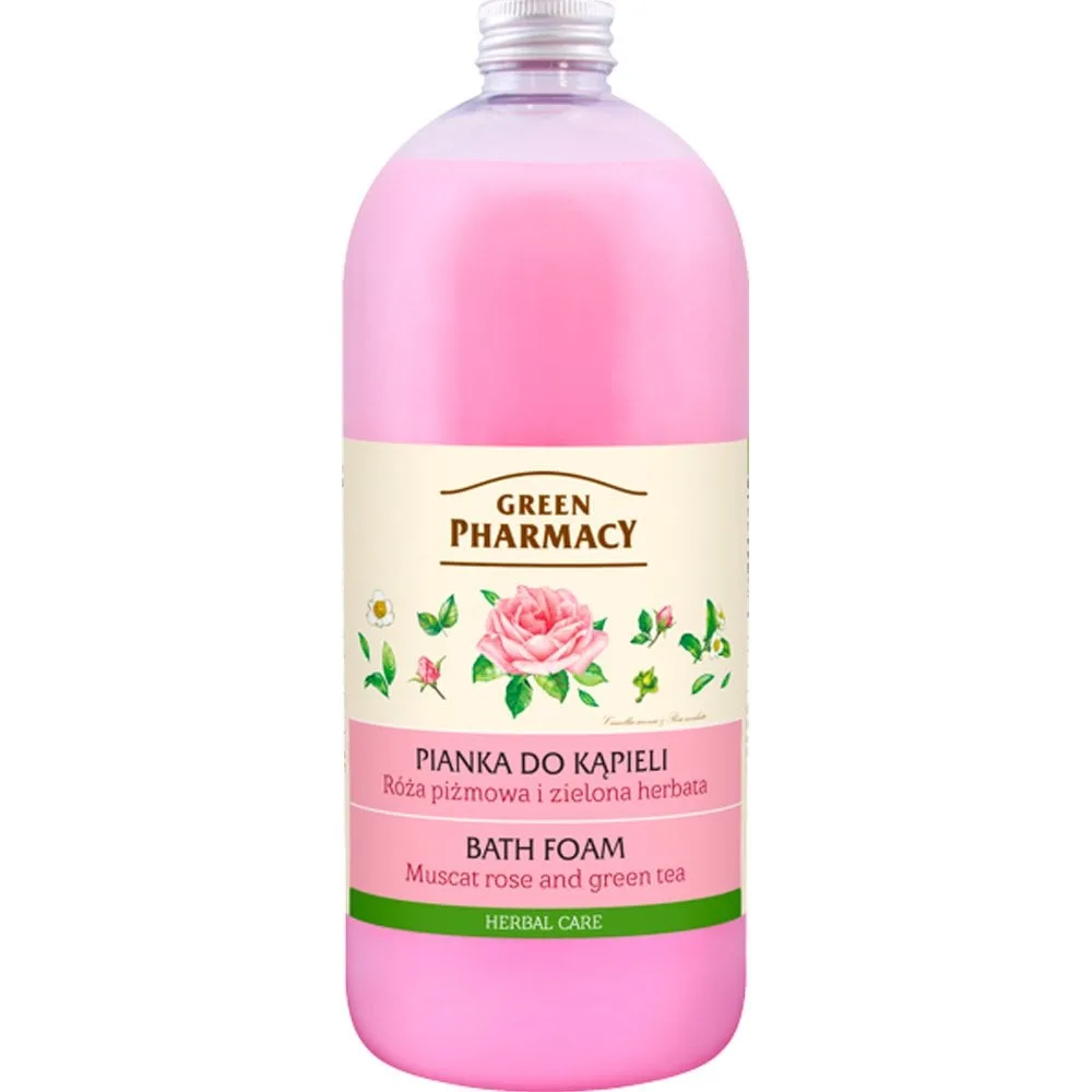 فوم و کف حمام گرین فارماسی حاوی عصاره گل رز و چای سبز 1000میل