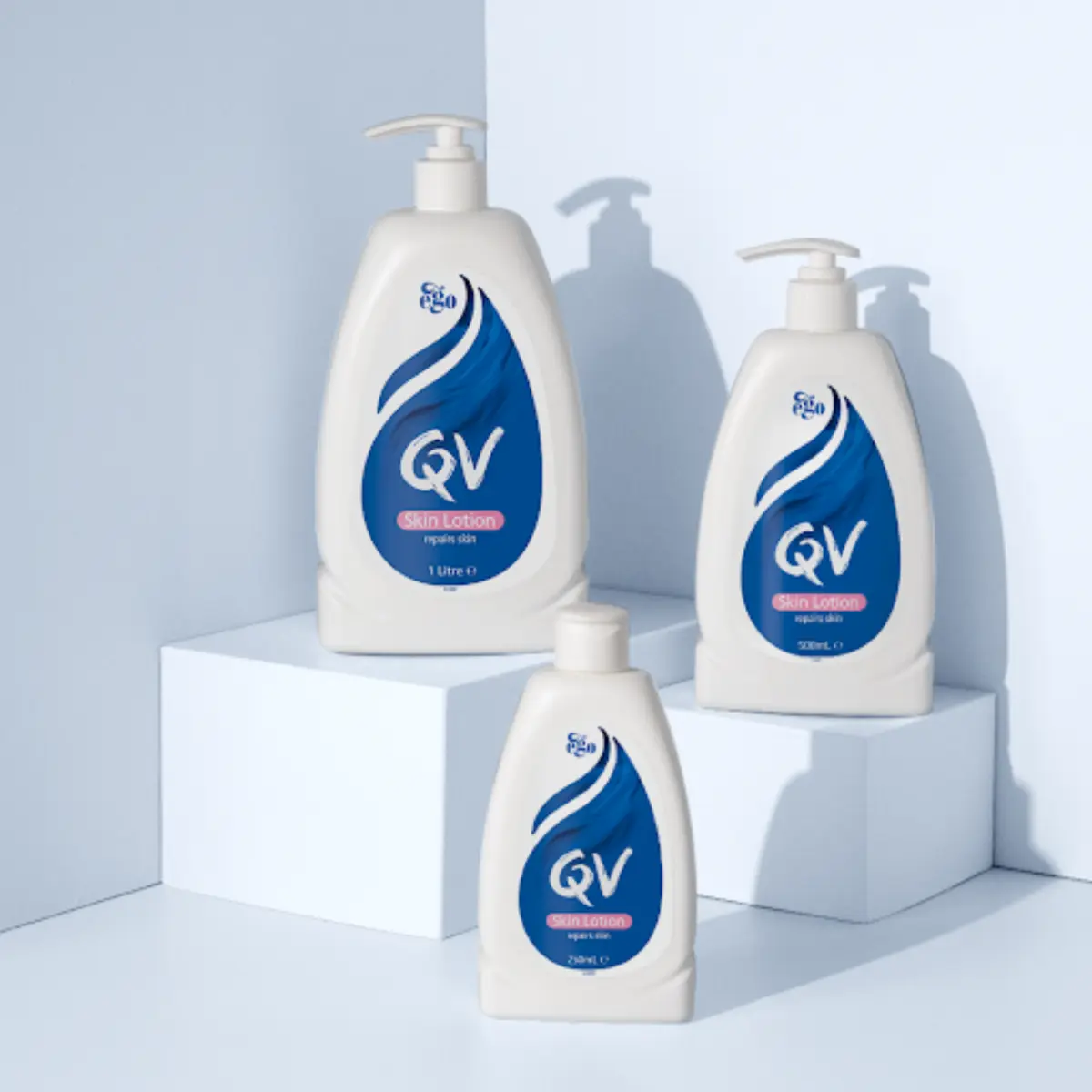 لوسیون بدن کیو وی qv مرطوب کننده 24 ساعته پوست خشک و درمان اگزما آتوپیک درماتیت پسوریازیس 250میل