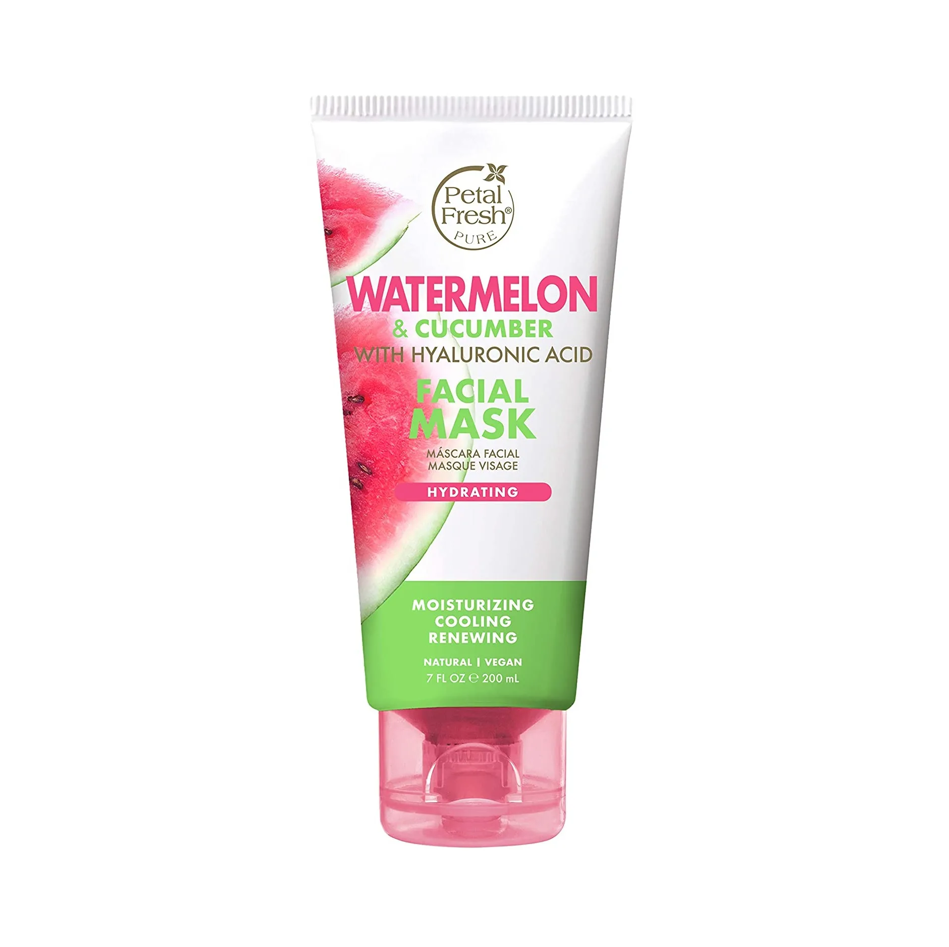 ماسک صورت هندوانه و خیار تازه گلبرگ مرطوب کننده قوی، لایه بردار طبیعی صورت مناسب انواع پوست، وگان