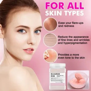 ماسک صورت پودری هیدروژلی دکتر مینایر | گل رز ؛ شفاف کننده و آبرسان قوی