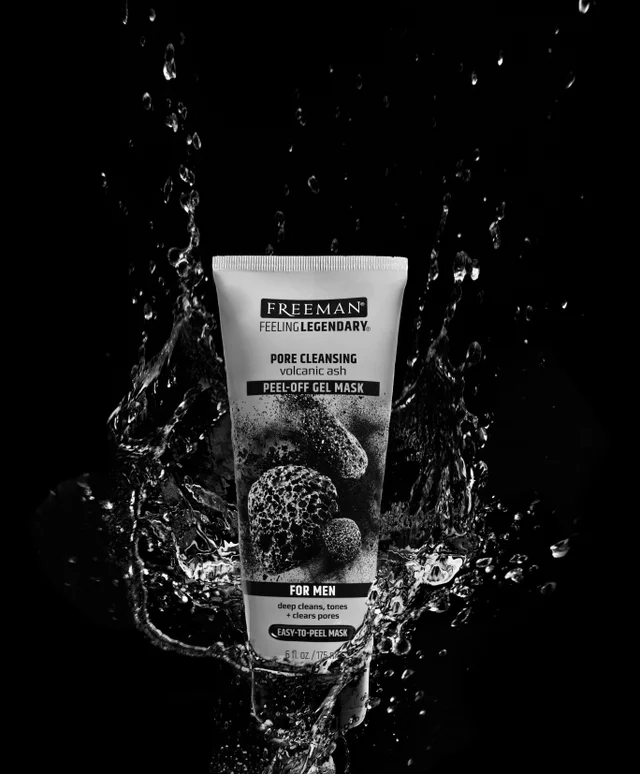 ماسک صورت پیل آف ژلی فریمن خاکستر آتشفشانی پاکسازی کننده و لایه بردار مناسب آقایان