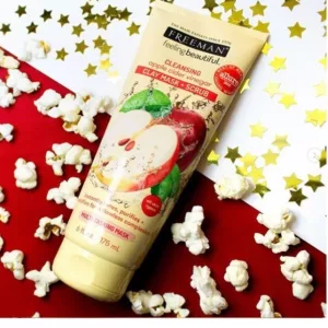 ماسک صورت چهار کاره خاک رسی پاکسازی و اسکراب کننده فریمن حاوی دانه سیب و سرکه سیب (کد7606)