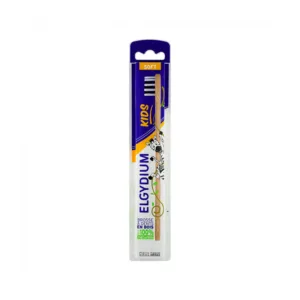 مسواک چوبی کودک الگایدیوم ELGYDIUM سوئیس نرم(SOFT) مناسب دندان و لثه حساس کودک