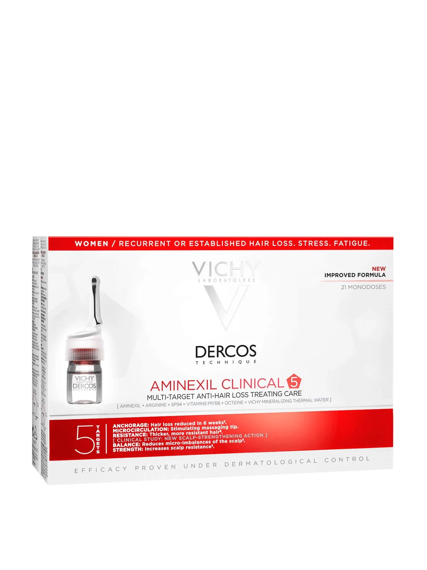 ویال ضد ریزش و تقویتی ویشی VICHY DERCOS AMINEXIL CLINICAL 5