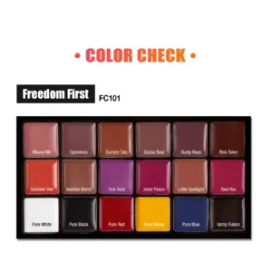 پالت رژ لب فریدام جی کت اصل J. Cat Beauty FREEDOM CREATOR LIP PALETTE - FC101 Freedom First