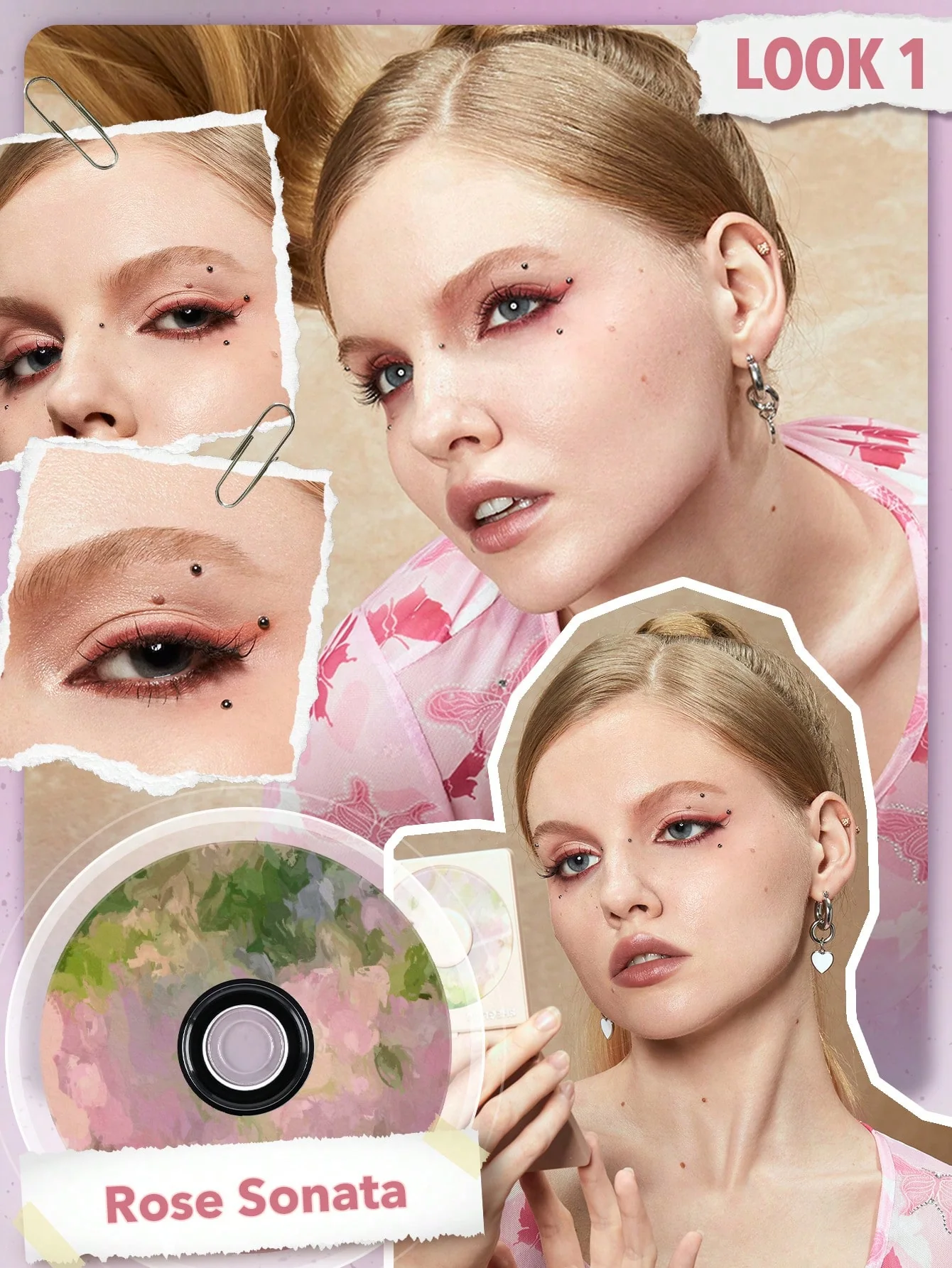 پالت سایه شیگلم مدل گرام رنگ rose sonata