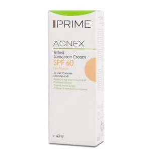 کرم ضد آفتاب رنگی پرایم مناسب پوست مختلط و چرب acnex رنگ بژ روشن light beige
