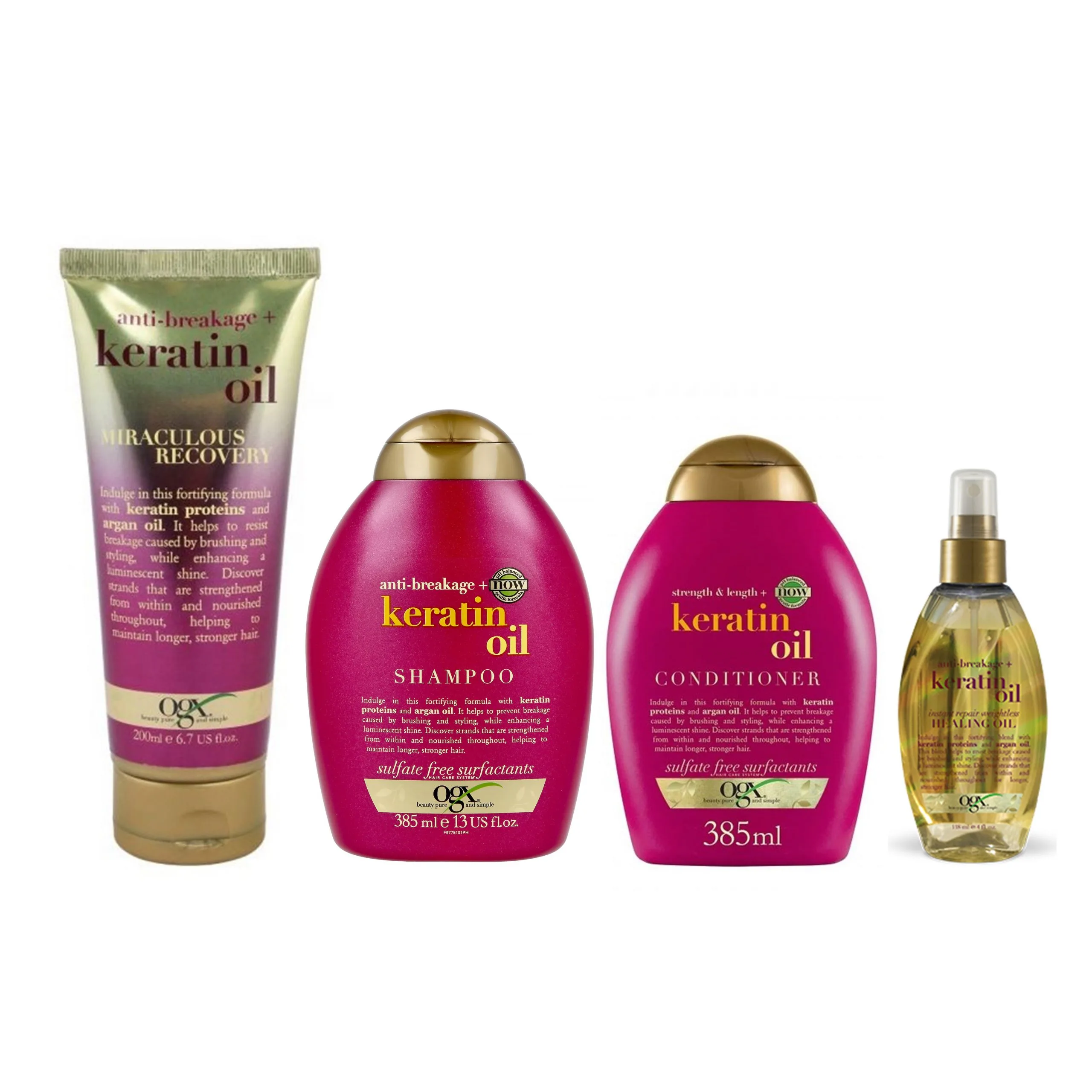 پک محصولات کراتین اوجی ایکس (شامپو، نرم کننده، ماسک مو و روغن کراتین) پک محصولات کراتین اوجی ایکس (شامپو، نرم کننده، ماسک مو و روغن کراتین)