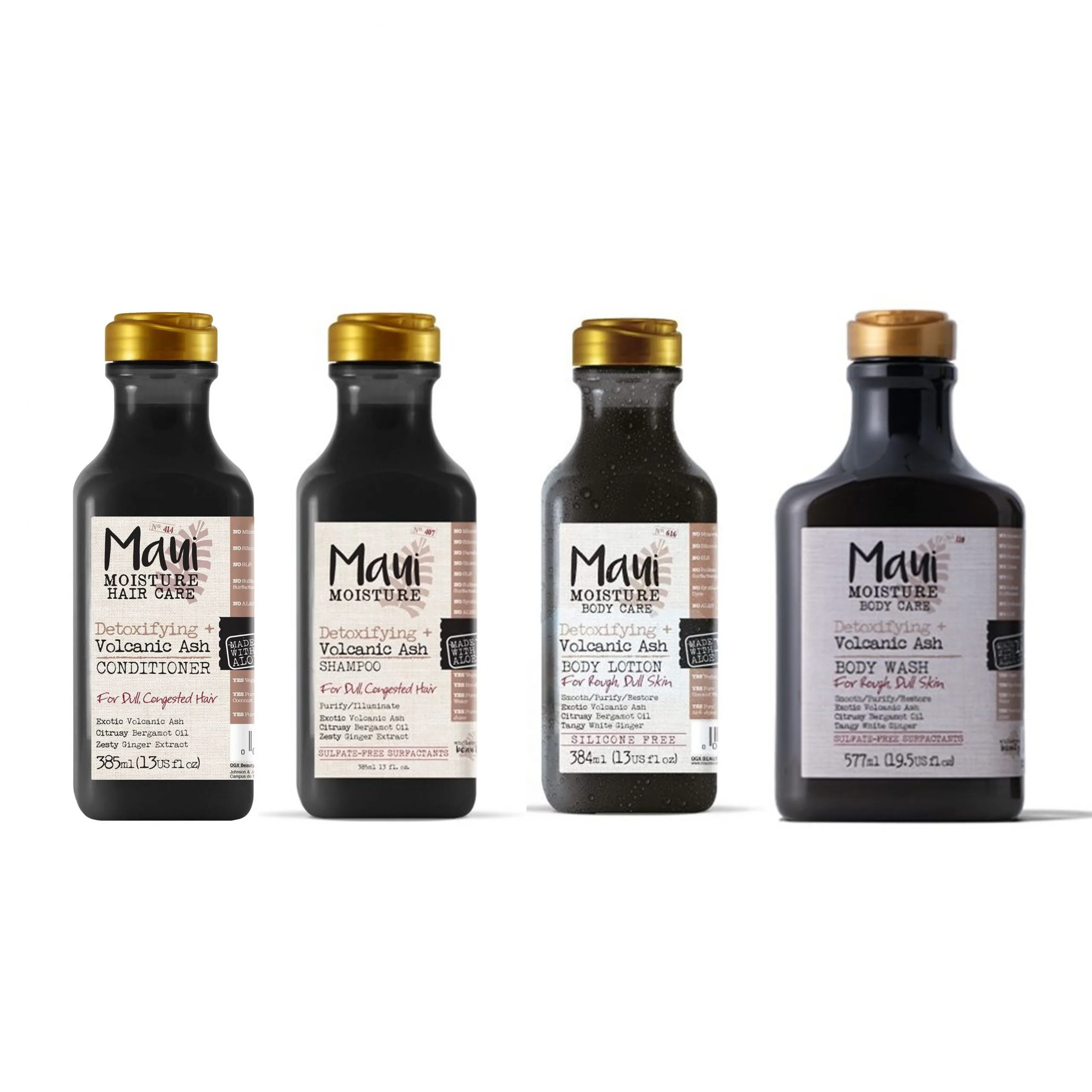 پک کامل محصولات خاکستر آتش فشان مائویی (شامپو، نرم‌ کننده، لوسیون و شامپو بدن)